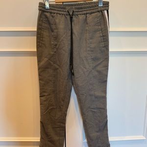 Rebecca minkoff drawstring plaid trousers